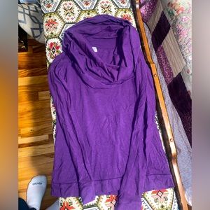Harmonic threads Purple long sleeve Cowl neck